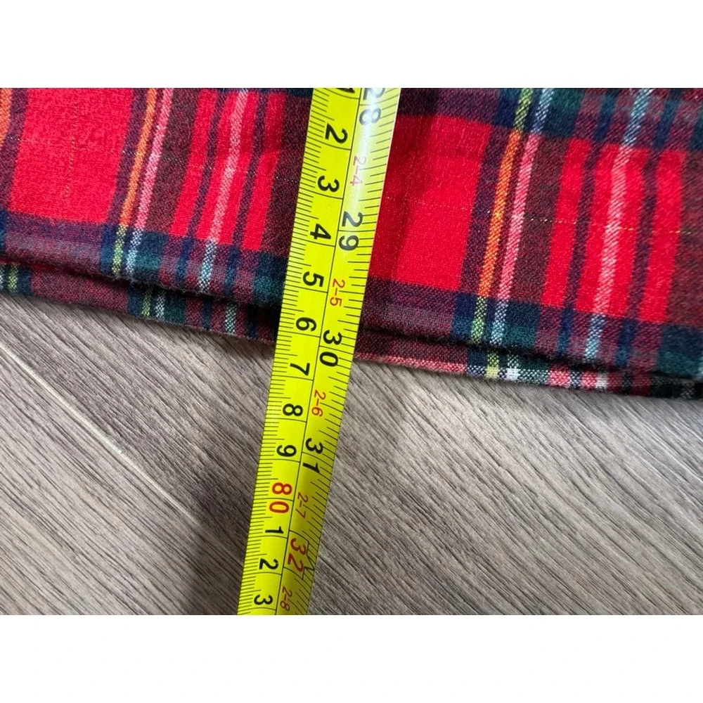 Vineyard Vines Girls Red Tartan Plaid Ruffle Shift Dress Size 12 Holiday Party